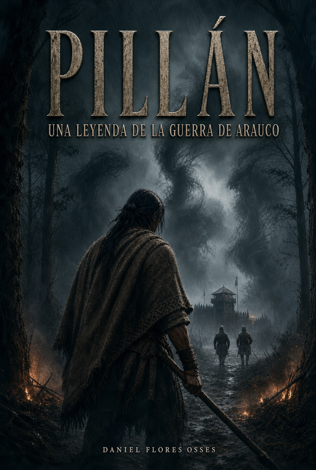Portada de Pillán, una leyenda de la Guerra de Arauco